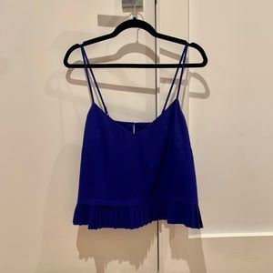 French Connection blue silk top